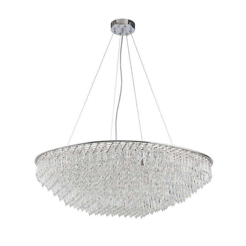Подвесной светильник 810*810*255/1050 мм, 12*G9 хром Indigo Intrigo V000369, 12028/12P Chrome
