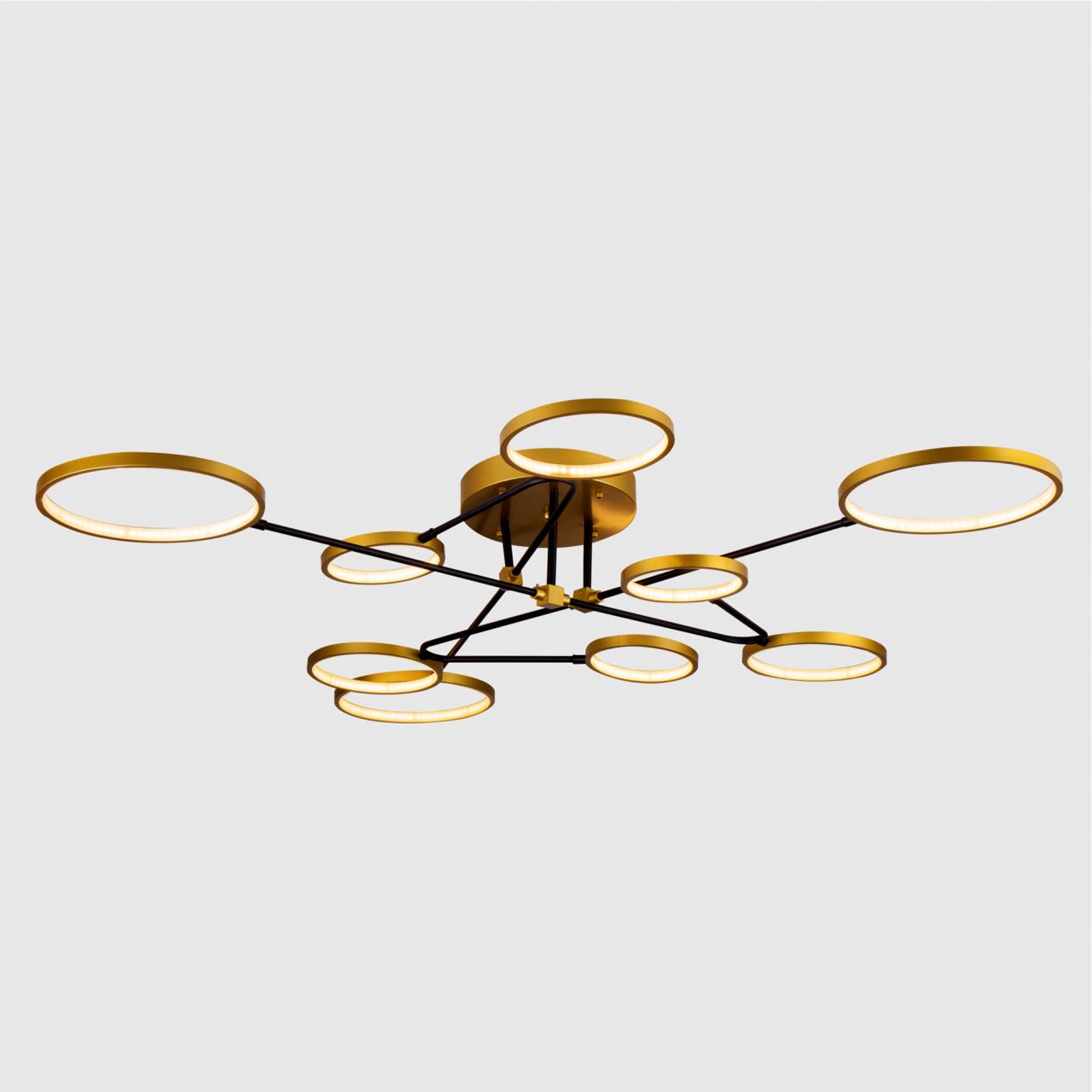 Светильник *126*20 см, LED 70W, 3000 / 6500К, Золото LED4U L200-9