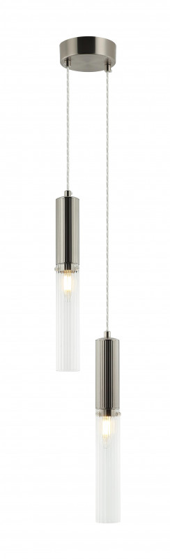 Светильник 15*60*53/150 см, 2*E14 40W Никель Stilfort Satori 2161/11/02WP