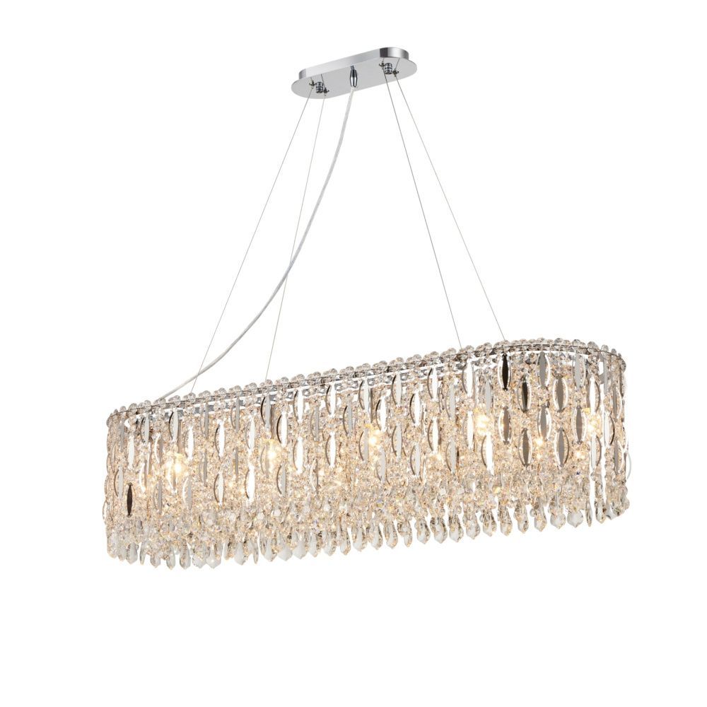 M27-L1000*W300*H250 CHROME Люстра NW 10*40W (400W)*E14, L1000 x W300 x H250 (1000), NewRgy CHROME (Хром)