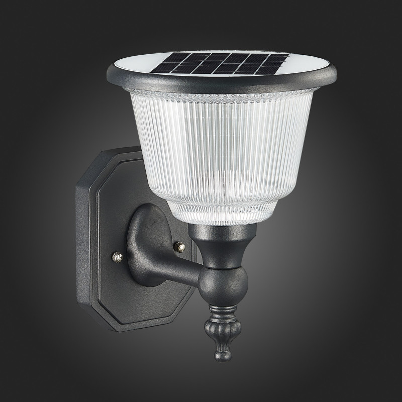 Светильник уличный настенный 22 см, 2W 3000-6000K ST LUCE SOLARIS SL9502.401.01 Черный