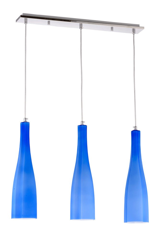 Люстра L650 x W110 x H440(1000), мм, 3*40W (120W), BLUE(Голубой) Sfera Sveta 5065/3 BLUE