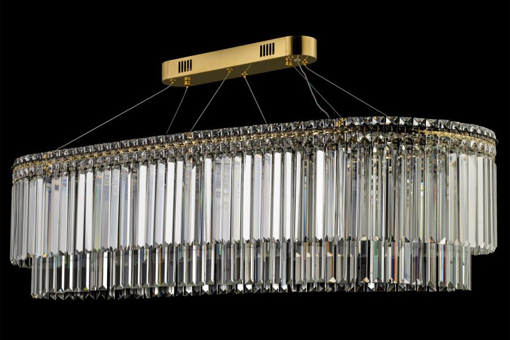 Люстра подвесная ** см, Led лента*LED*150W, 3000/6000K, Arti Lampadari Ovindoli Nickel Ovindoli L 1.5.120x40.101 G, Золото