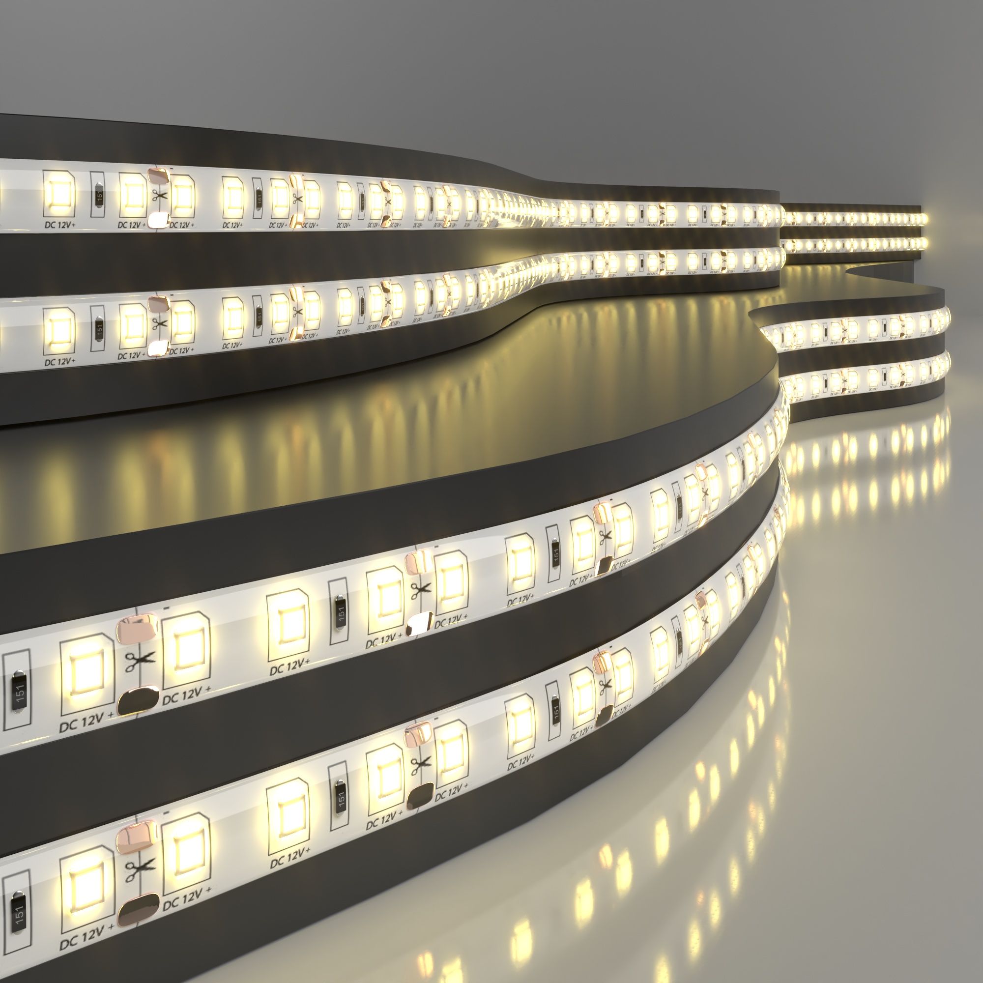 Светодиодная лента Лента светодиодная 12V 9,6W 120Led 2835 IP65 теплый белый, 5м Elektrostandard