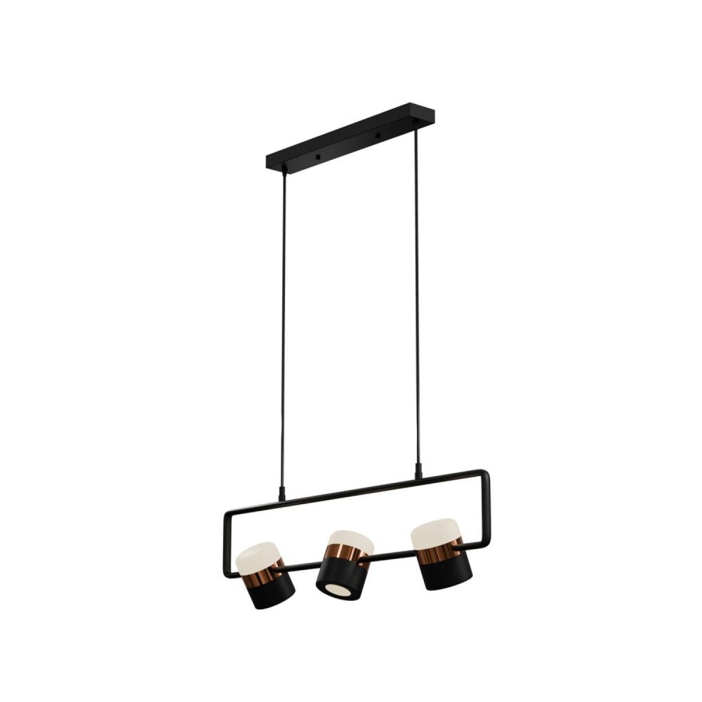 Светильник подвесной 66*20-200 см, 3*LED*6W, 3000-6000K, Lightera Rudolf LE114L-3B SMART, Черный