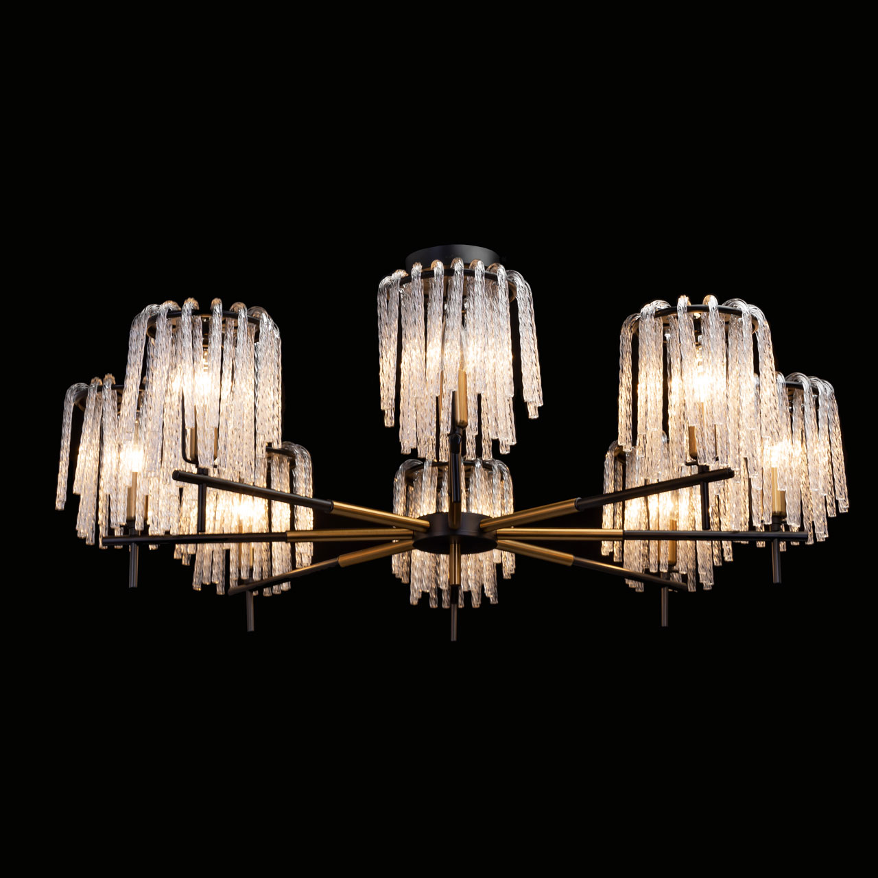 Люстра 94*43 см, 8*E14 черный/бронза MW-Light Лавиния 443010408