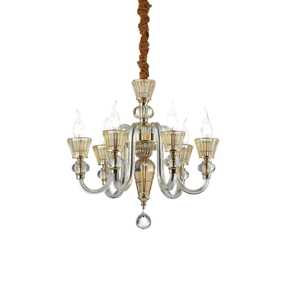 Люстра подвесная ideal lux Strauss SP6 Е14 140605. 83/59/29 см