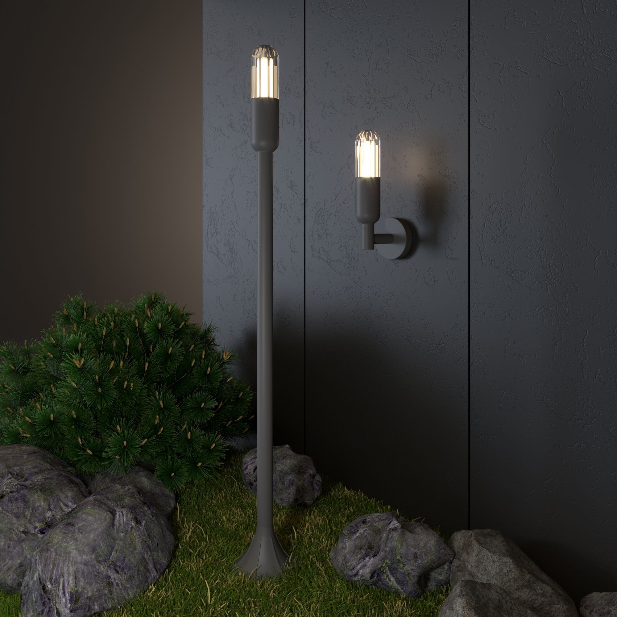 Уличный светильник LED 6W, 4000 К, 18*18*110 см, серый, Elektrostandard ISIDA 35165/F