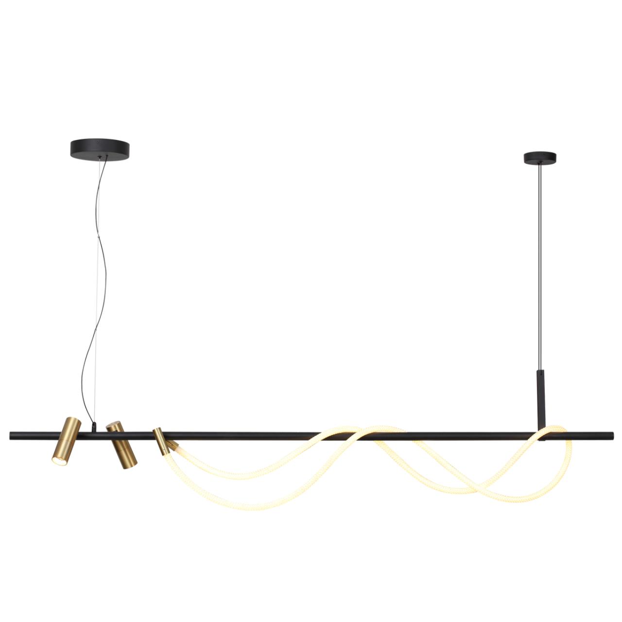 Светодиодный светильник 180 см, 40W, 3000K, Odeon Light CORDA 4397/40L, черный