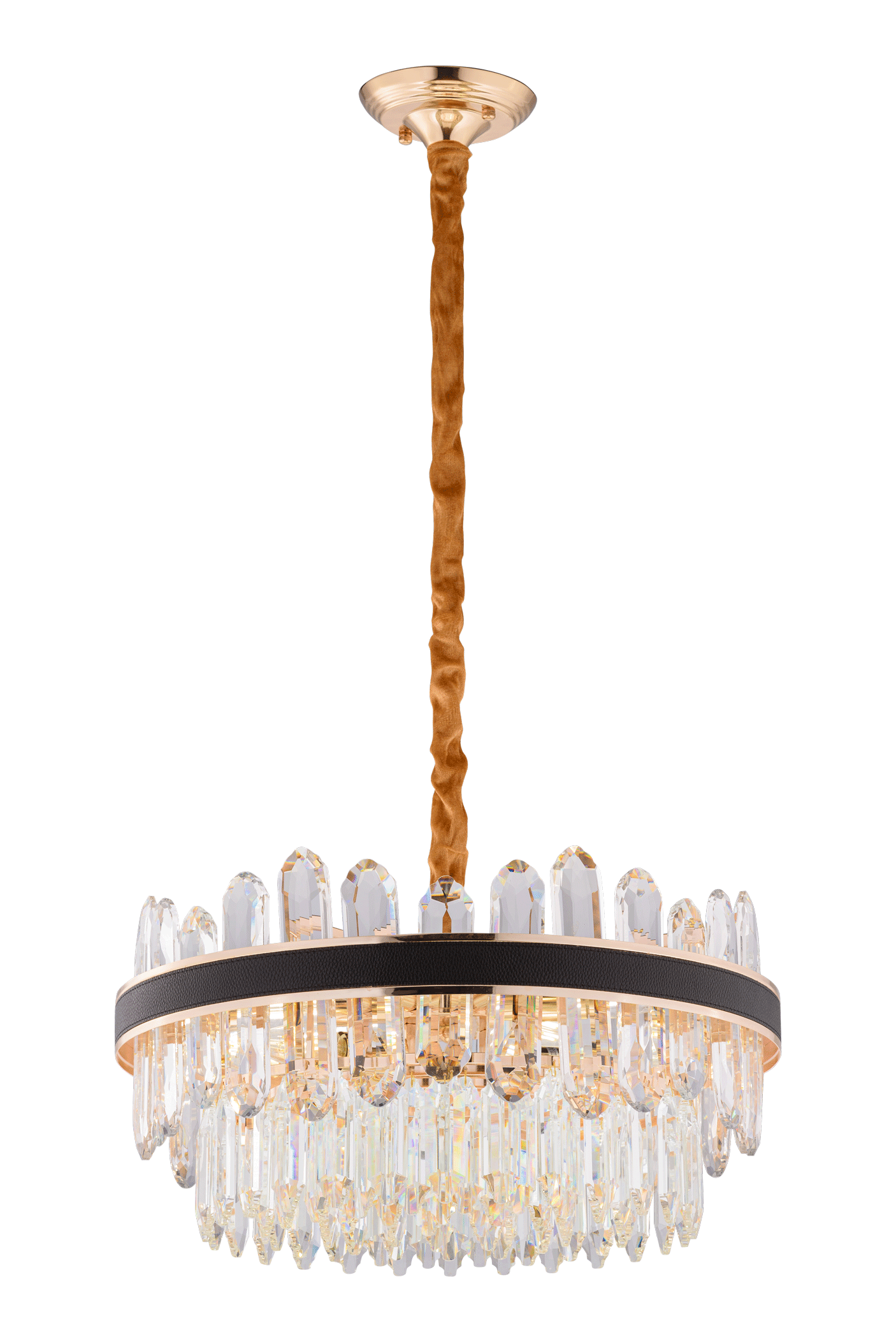 Люстра 500*250-900, 8*E14, 40W NewRgy Cristallo 8560-500 GOLD, Золото