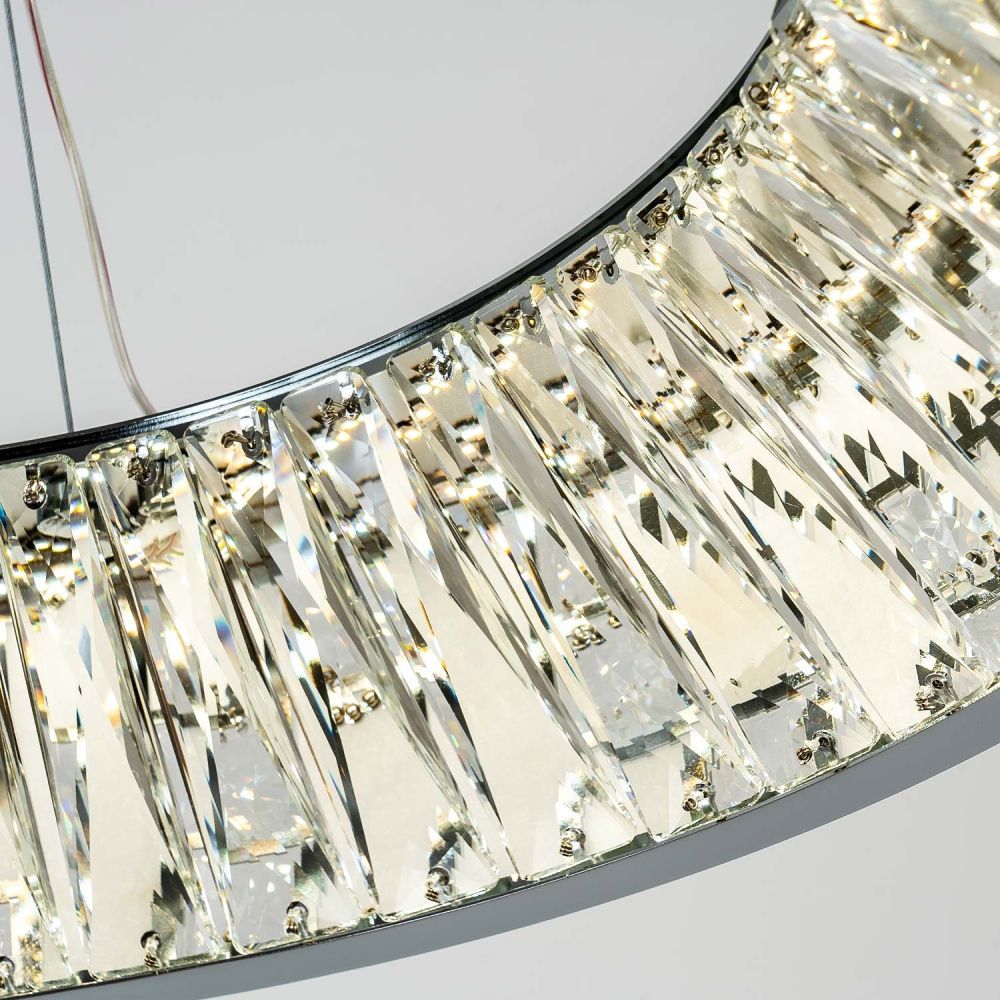 Подвесная люстра 60x50см, LED, 45Вт, 3000 / 5500K, Modelux ML.6988.600P CR Хром