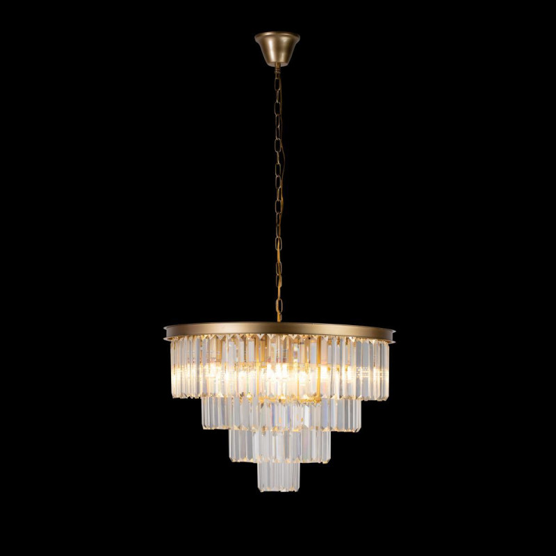 Подвесная люстра Loft IT Prism Clear 10019/600C, диаметр 60 см, золото