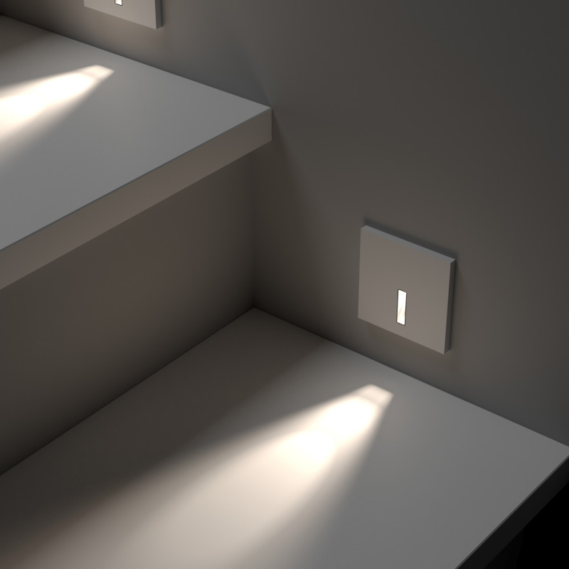 Подсветка ступеней лестницы 3,5*8,6 см, LED * 3W, 3000K, Denkirs Troms DK1030-WH, белый