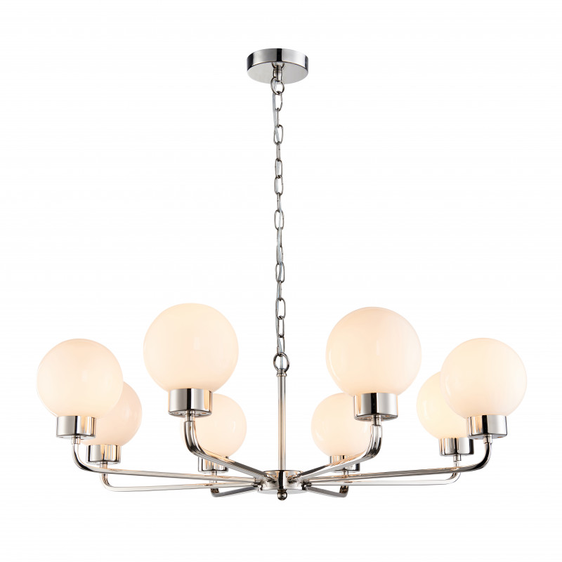 Подвесная люстра Favourite Priscis 2598-8P, D800*H250/1300, полированный никель