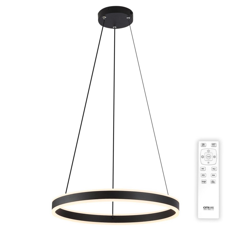 Светильник 50 см, 53W, 3000K-5500K Citilux Дуэт CL719501 черный