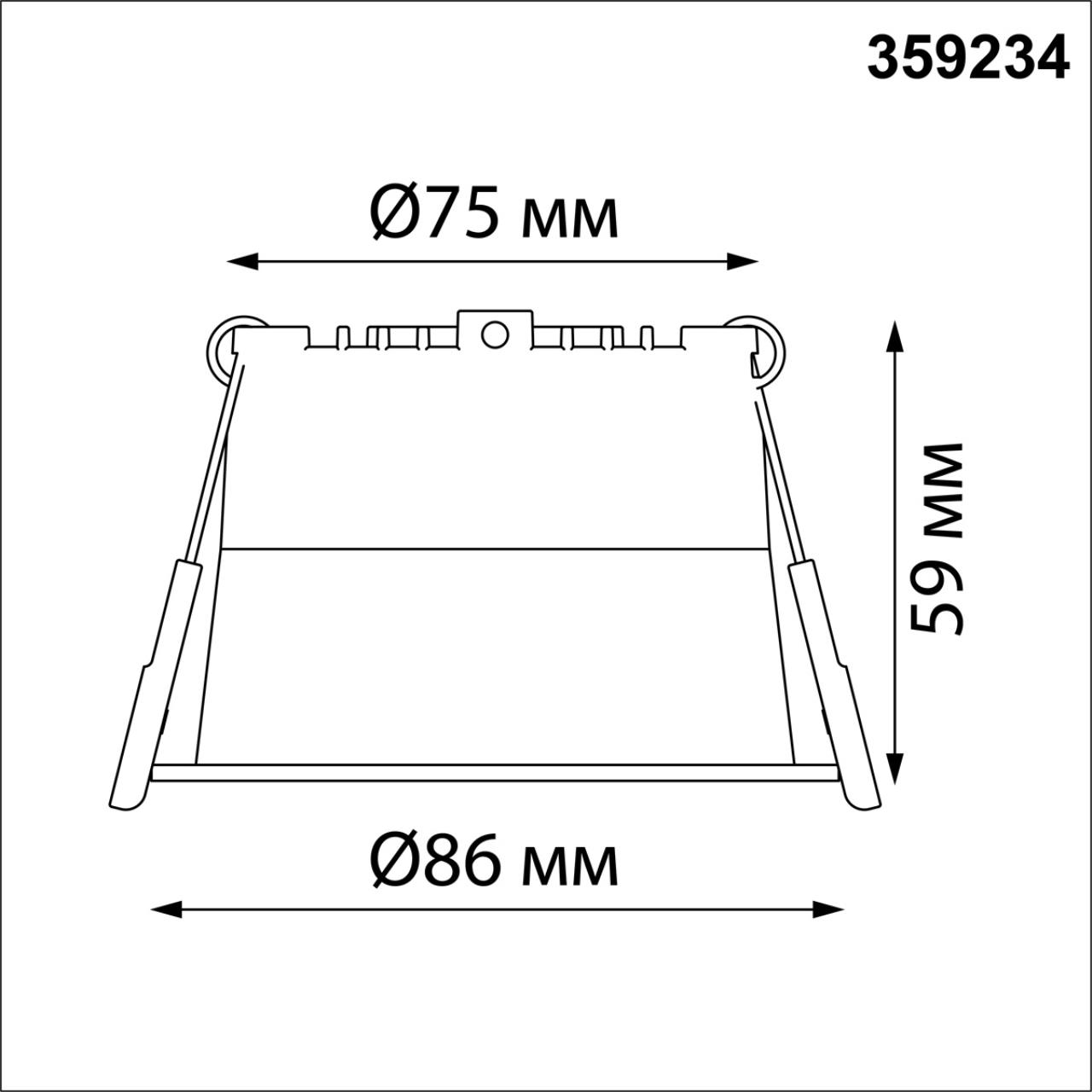 Светильник встраиваемый светодиодный 8,6*8,6* см, LED 9W*3000 К, Novotech Spot Tran, белый, 359234