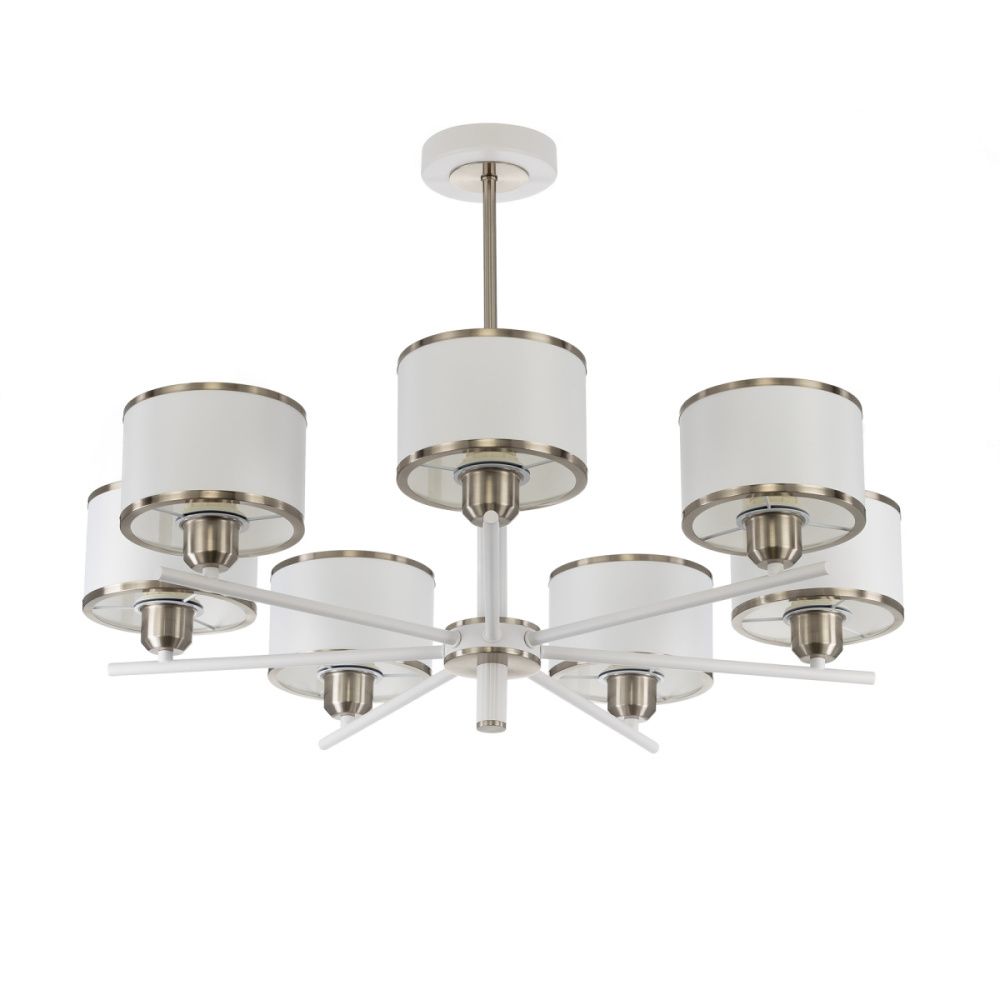 Люстра на штанге 74 см с абажурами Белая Citilux ALTON CL421272