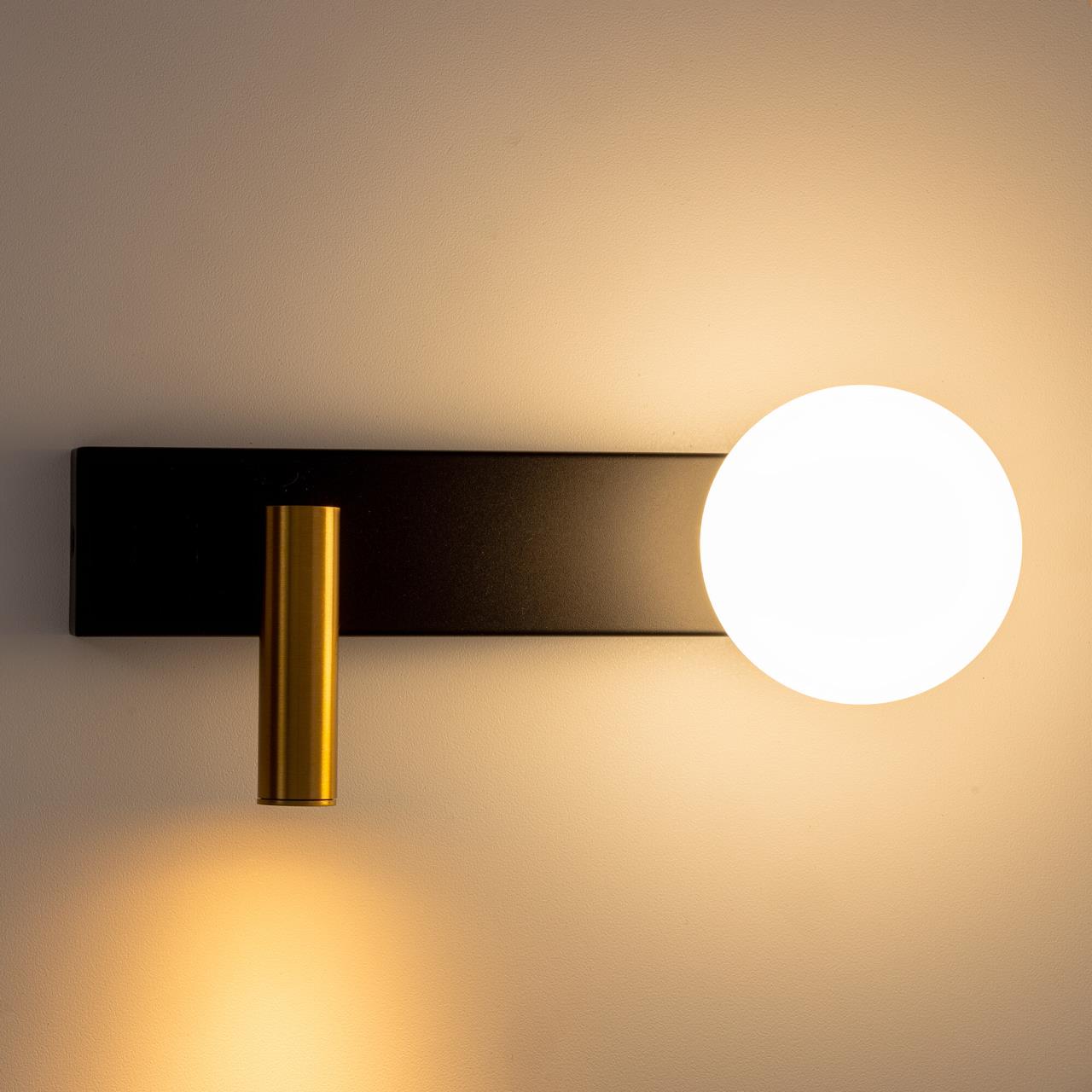 Светильник 29 см, G9+LED, 3000K, Citilux Декарт CL704451, черный-бронза