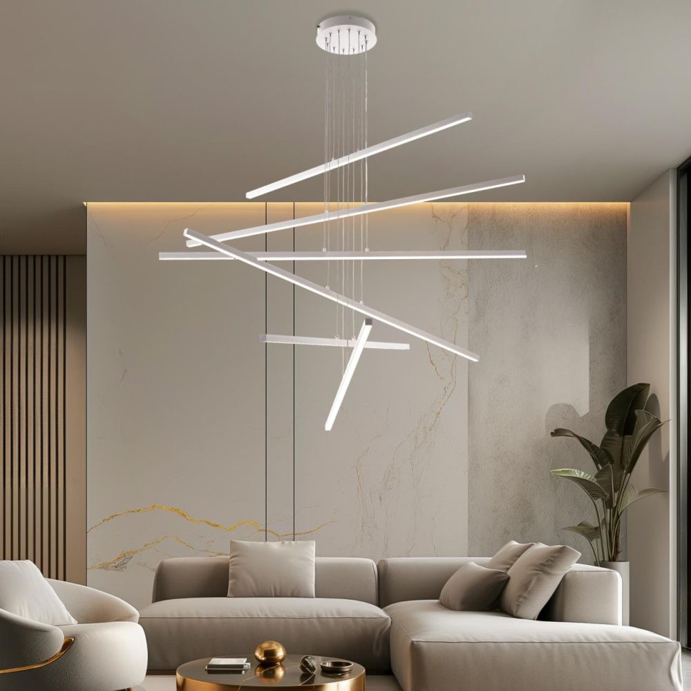 Подвесная люстра 120*125 см, 180W, 3000-6000K, Citilux Стиг CL203260 белый