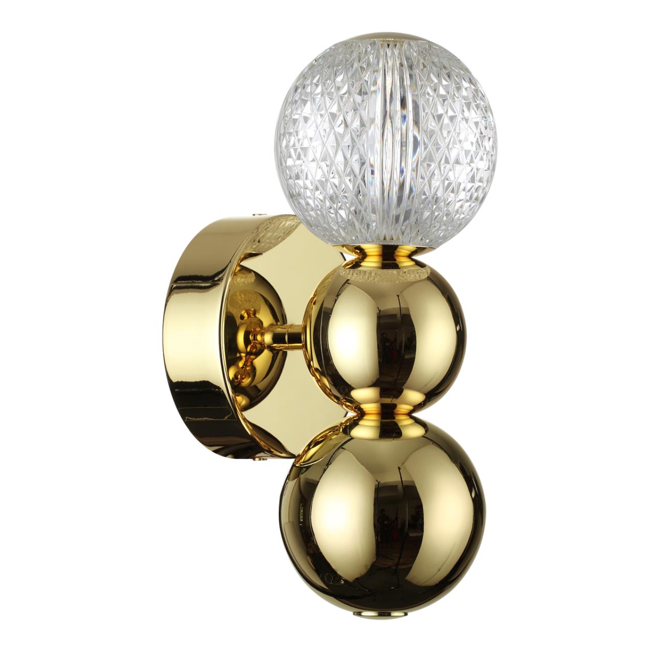 Светодиодный светильник 29 см, 4W, 4000K, Odeon Light CRYSTAL 5008/4WL, золото