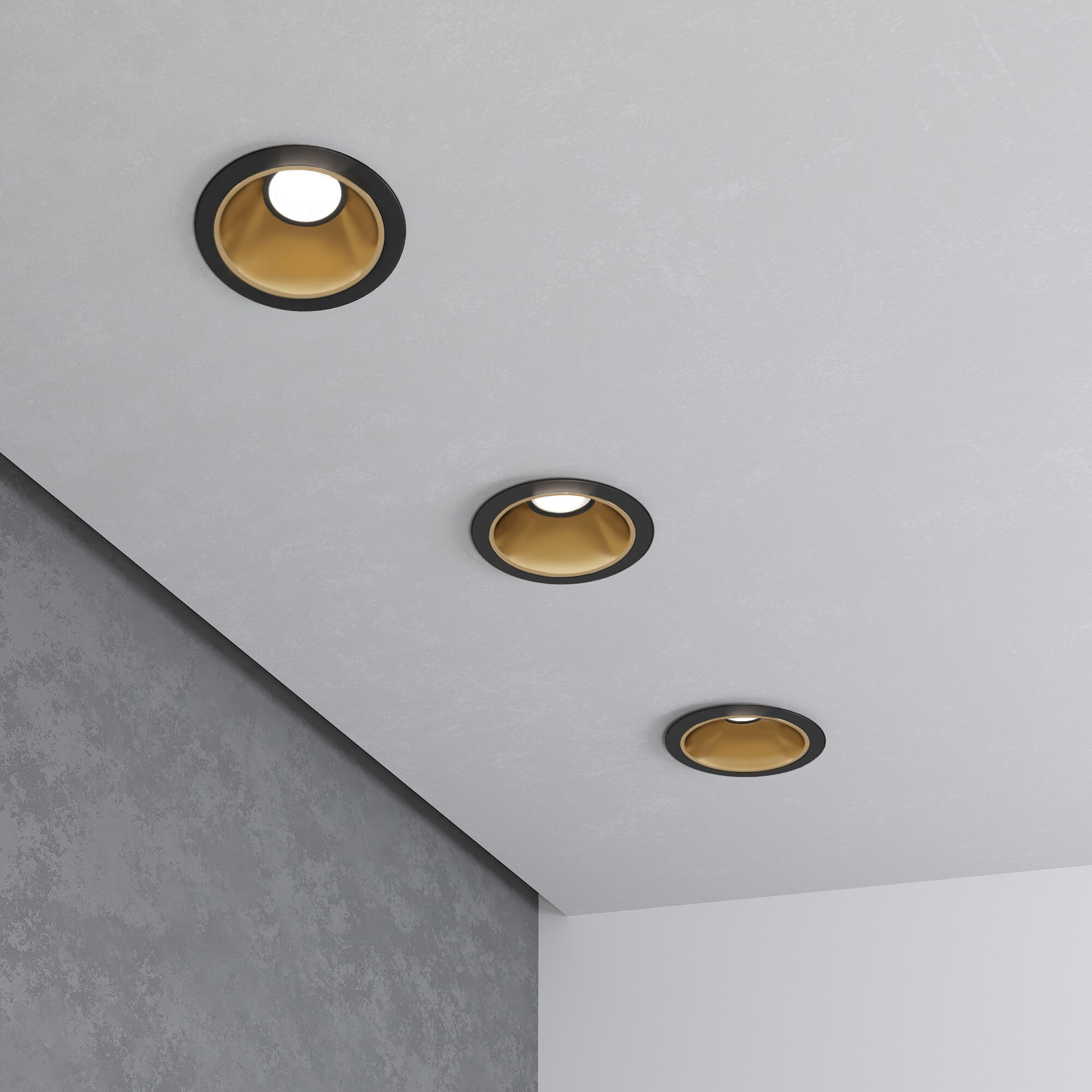 Точечный светильник LED 8W, 4200 К, 8,5*8,5*7,8 см, черный/золото, Elektrostandard Osti 25081/LED