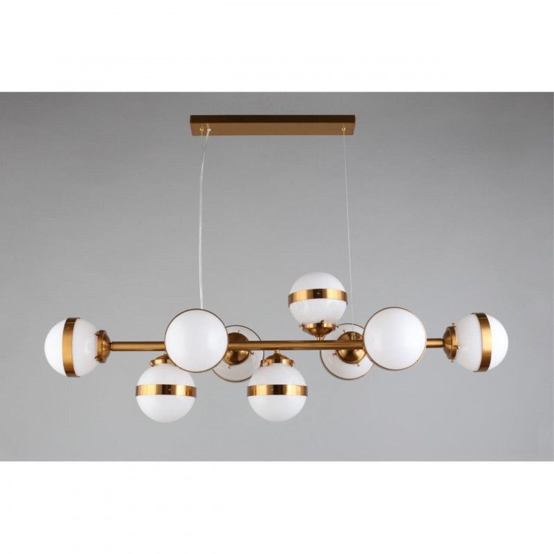 Подвесная люстра 120*40*50-150 см, 9*E27, 40W, Aployt Nika APL.819.03.09, бронзовый