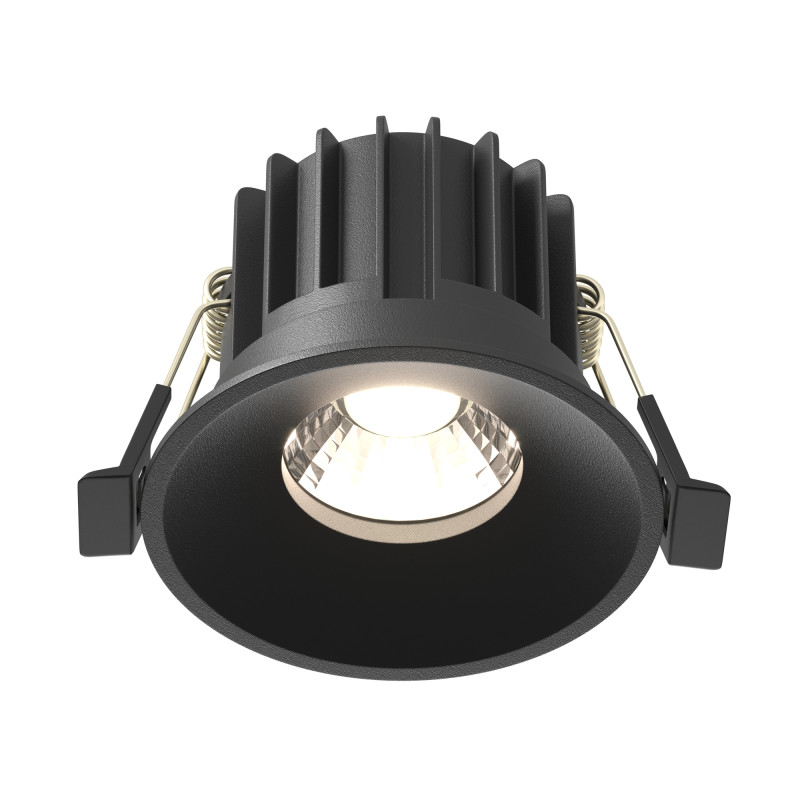 Встраиваемый светильник 8*8*6 см, LED, 12W, Maytoni Technical ROUND DL058-12W-DTW-B черный