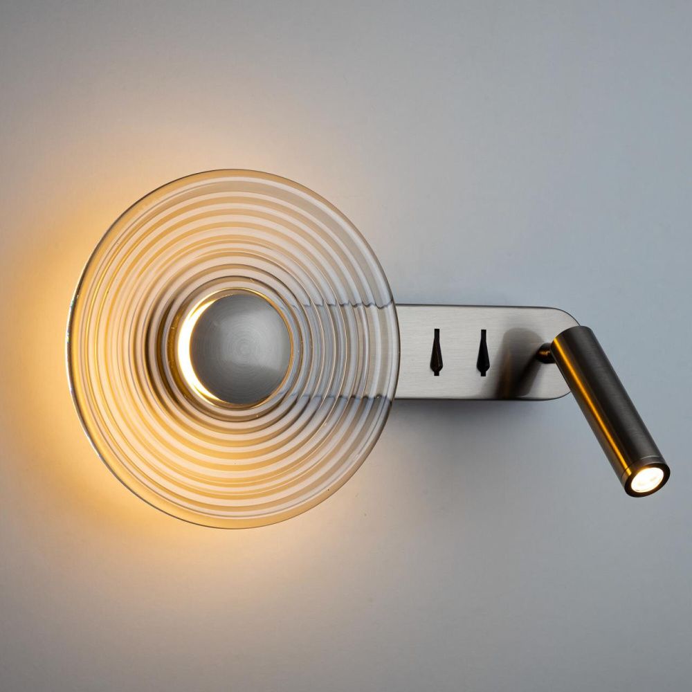 Бра 33 см, 10W, 3000K, Citilux CORTA CL245031, матовый хром