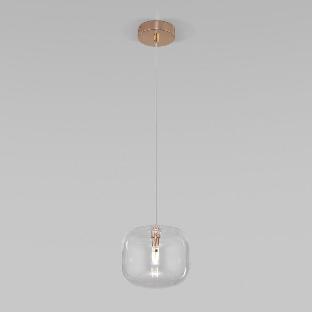 Подвесной светильник со стеклянным плафоном 16 см Eurosvet Jar 50129/1 золото