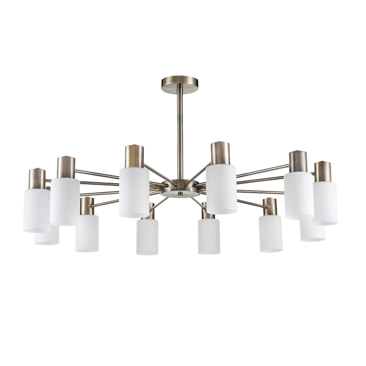 Люстра потолочная 95*49 см, 12*E14 Lumion MAVE 8100/12C бронза, белый