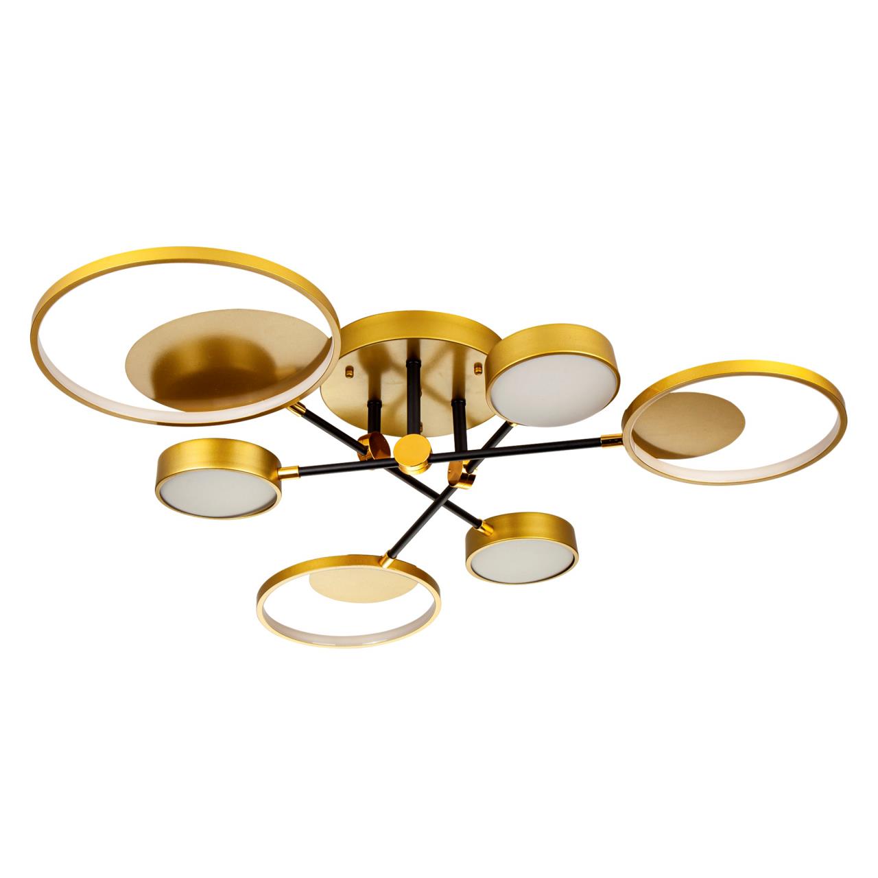 Светильник 100*100*20 см, LED 50W, 3000 / 6500К, Золото LED4U L2500-6