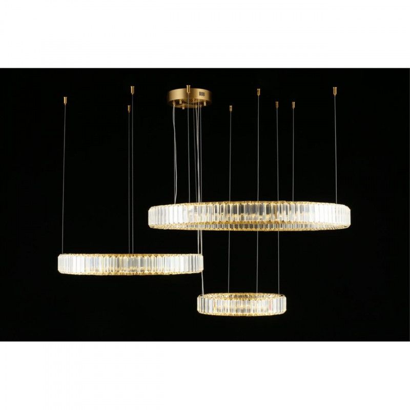 Подвесная люстра 80*80-170 см 100W, 3000K, Aployt Nicoletta APL.026.03.100, бронзовый
