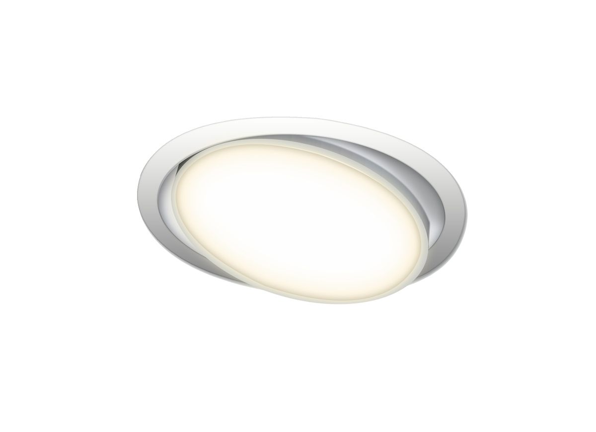 Светильник, 15 см, 15W, 3000К, белый, теплый свет, Donolux DL18813/15W White R, встраиваемый светодиодный