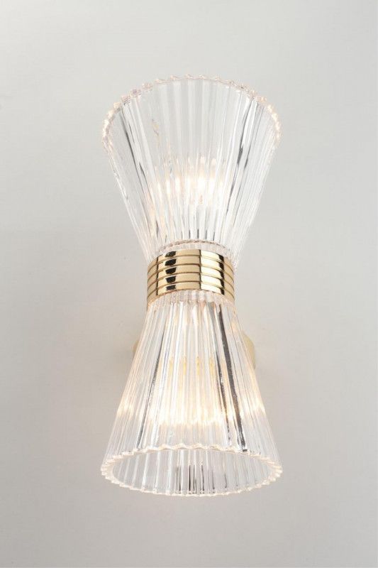 Бра 18*14*27 см, 2*E14, 40W, Aployt Elinor APL.801.01.02, золотой
