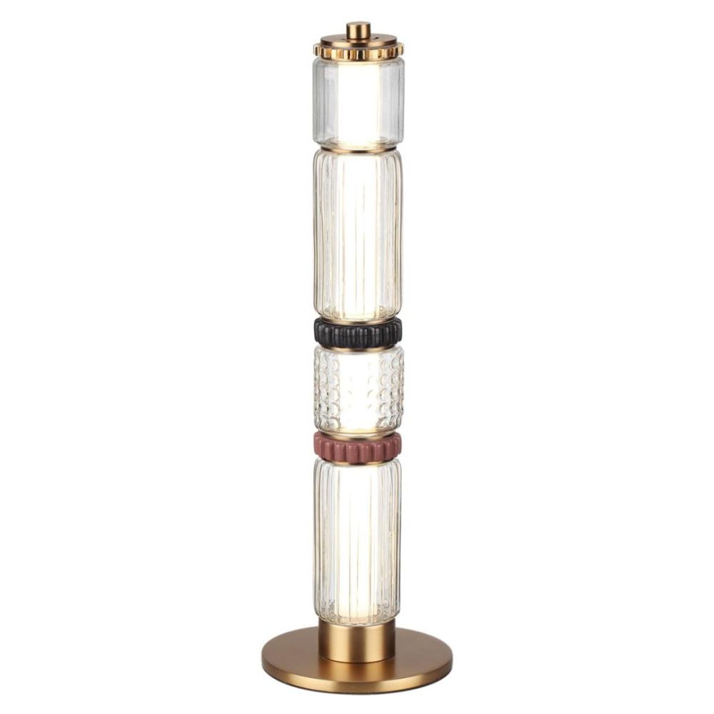 Настольная лампа 44 см, 15W, 4000K, Odeon Light L-Vision Collier 5455/15TL, латунь