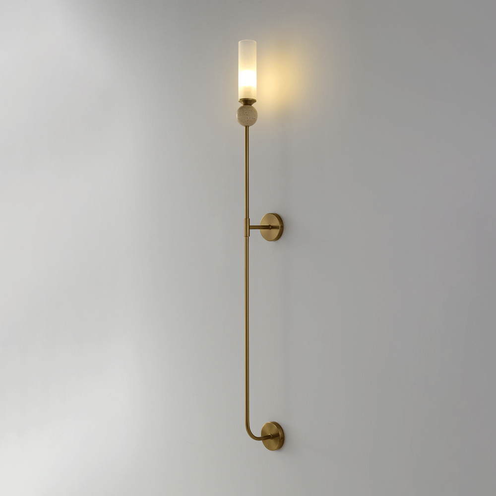 Бра *6*115- см, 1*E14*60W, Crystal Lux Simply SIMPLY AP1.2 BRASS, Латунь