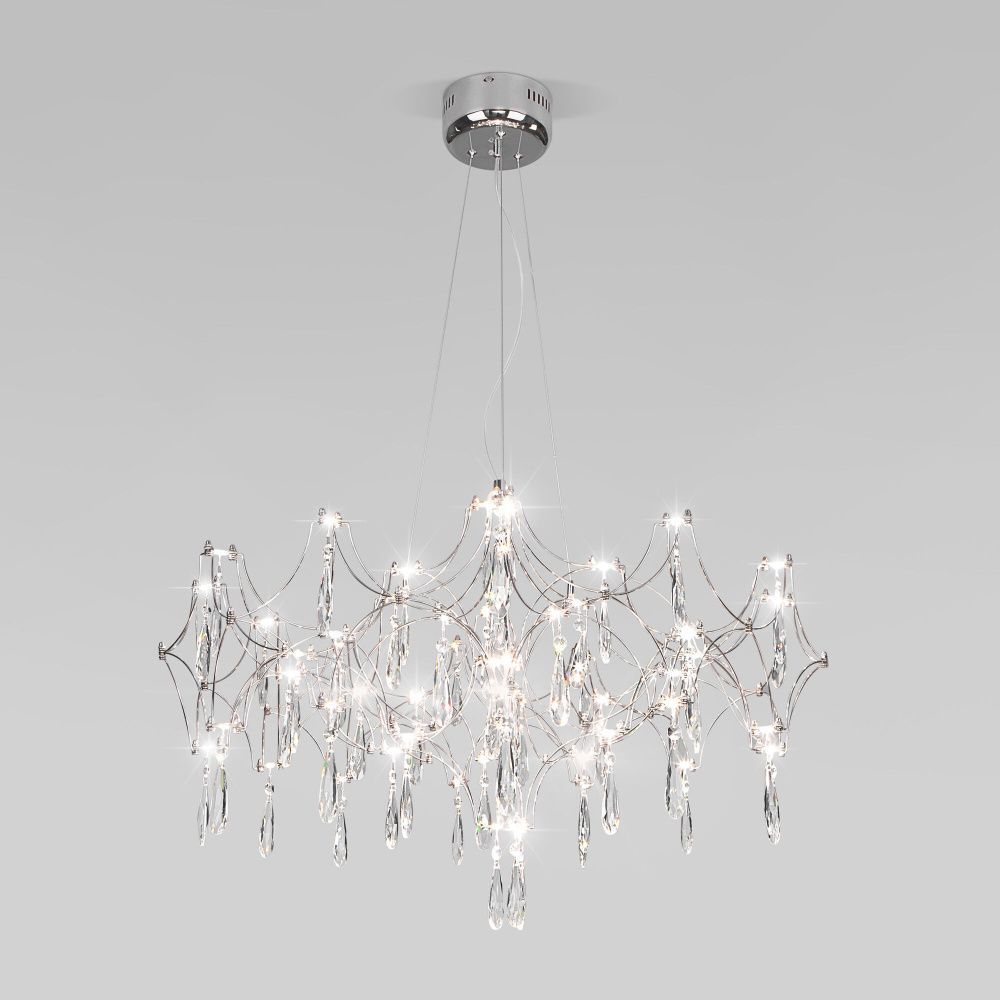 Подвесной светильник 82*82*60-120 см, LED*40W, 4000;3000;6000K, Bogate's Tense 443/1, хром, a069357