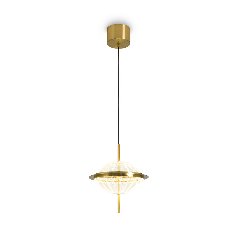Подвесной светильник 258 см, LED,  16W, 3000К, Freya Whisper FR6184PL-L16BS латунный