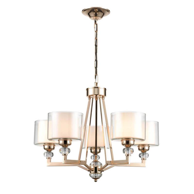 Подвесная люстра  67*100 см, 5*E27 золото Vele Luce Lotus VL1054L05