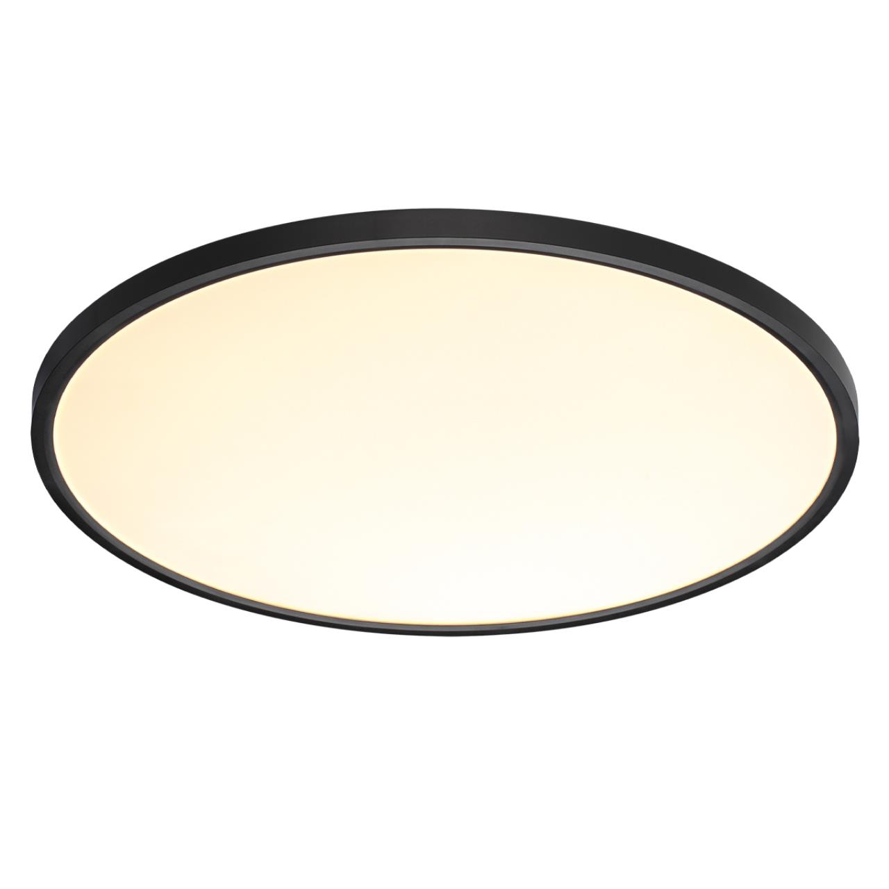 Cветильник 60*2,5 см, LED 48W, 3000/4000 К, IP40, белый/черный, пластик Sonex Alfa Black, 7660/48L