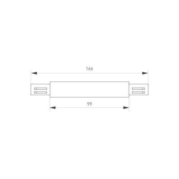 Коннектор Arlight 028836 16,5*3,25*3,25 см. Прямой коннектор