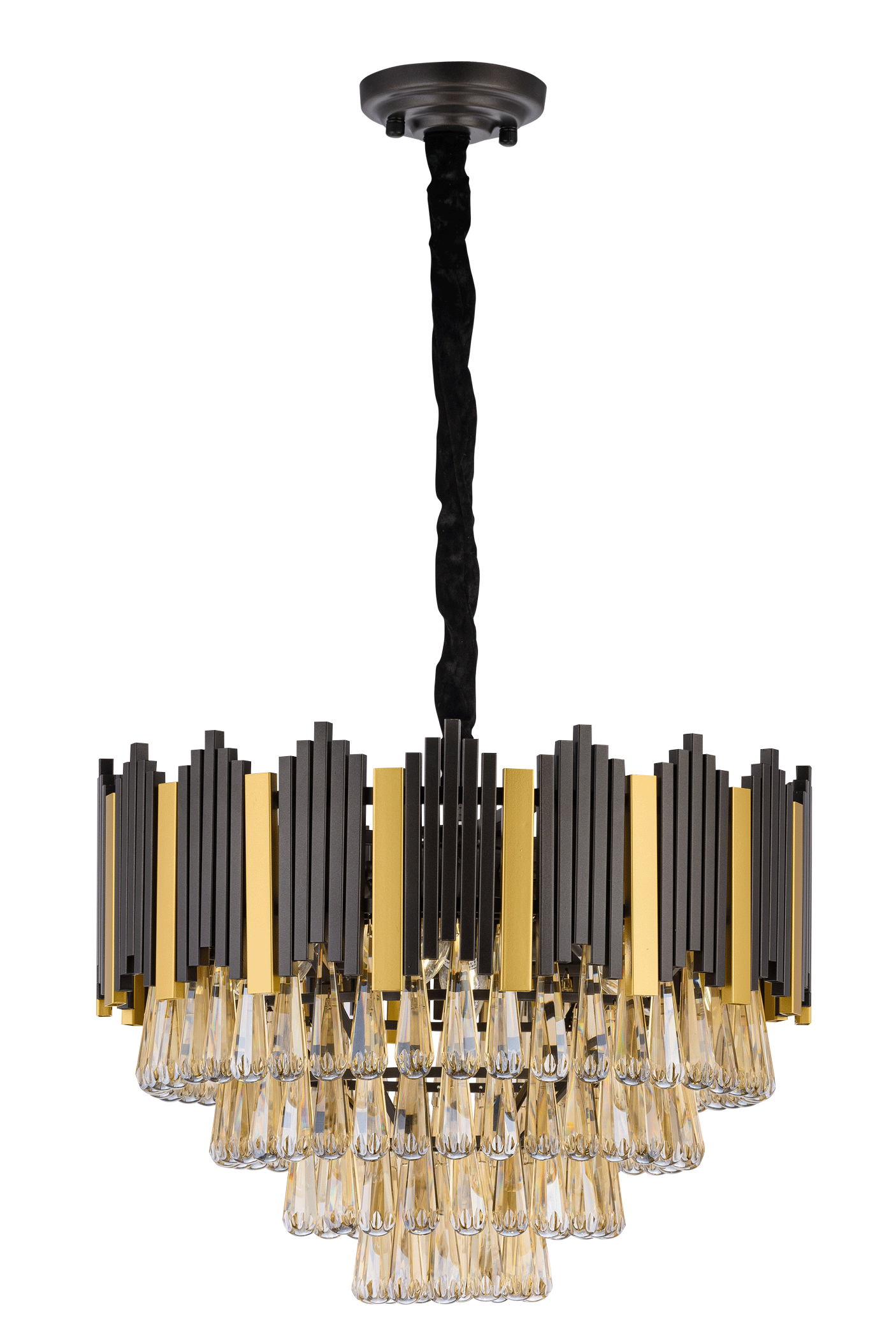 Люстра 500*350-850, 8*E14, 40W NewRgy Cristallo 5289SA/8C SGT+BRS+CGN, SGT+BRS+CGN