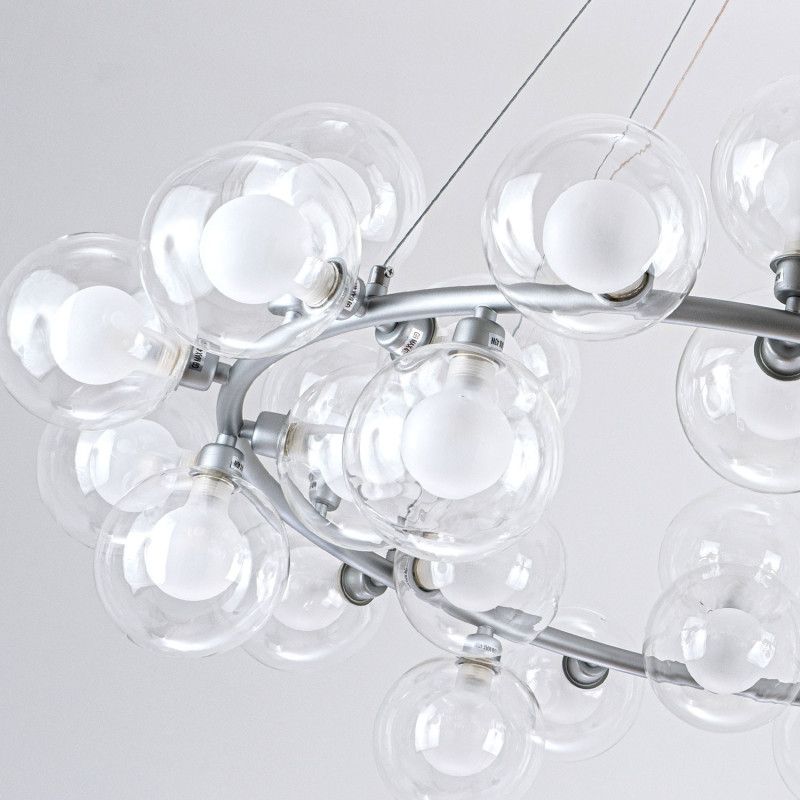 Подвесной светильник 95*80/110 см, 32*G9 MODESTYLE MS.6030.32 SL серебро