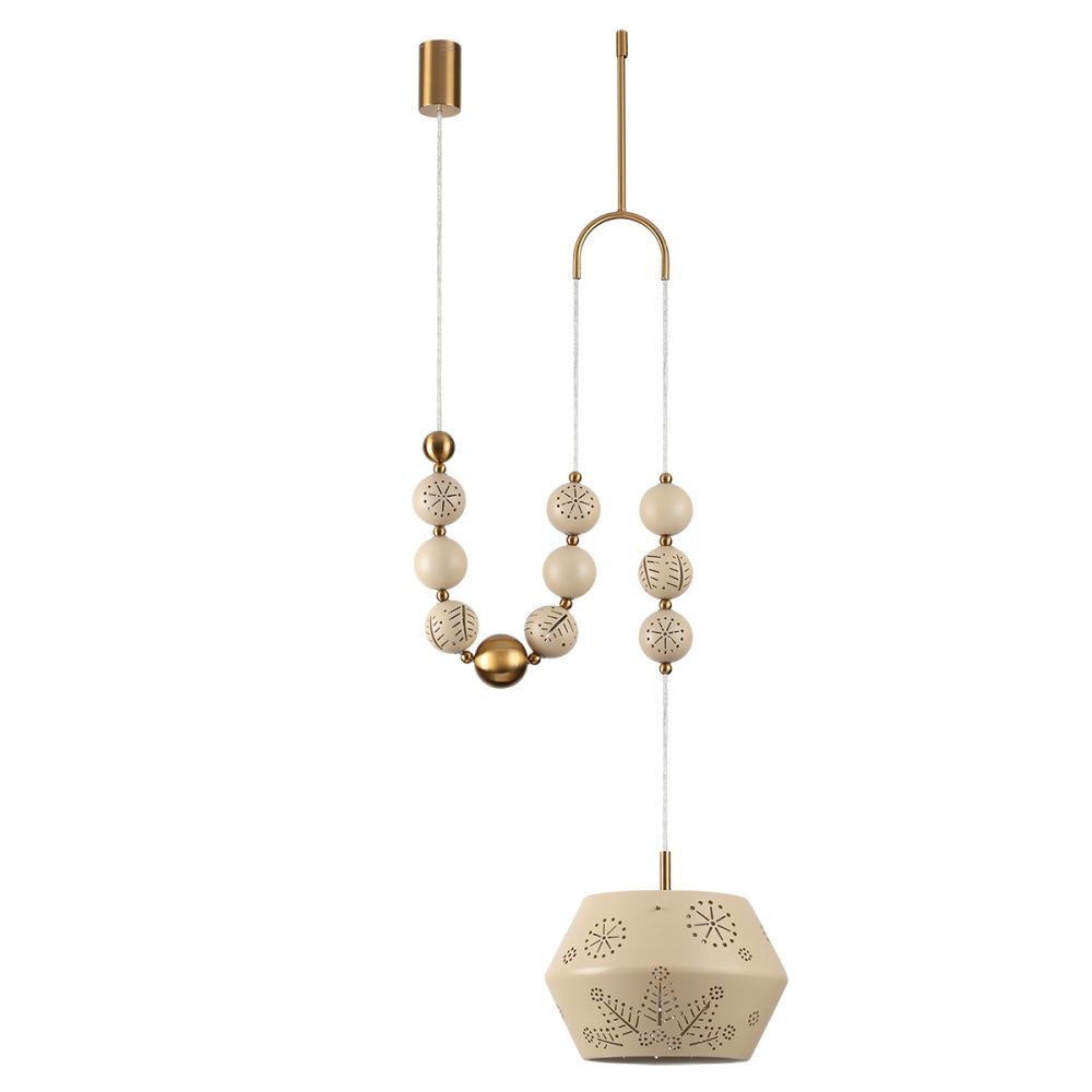 Светильник 66 см, Odeon Light 5444/1C, бежевый-бронза