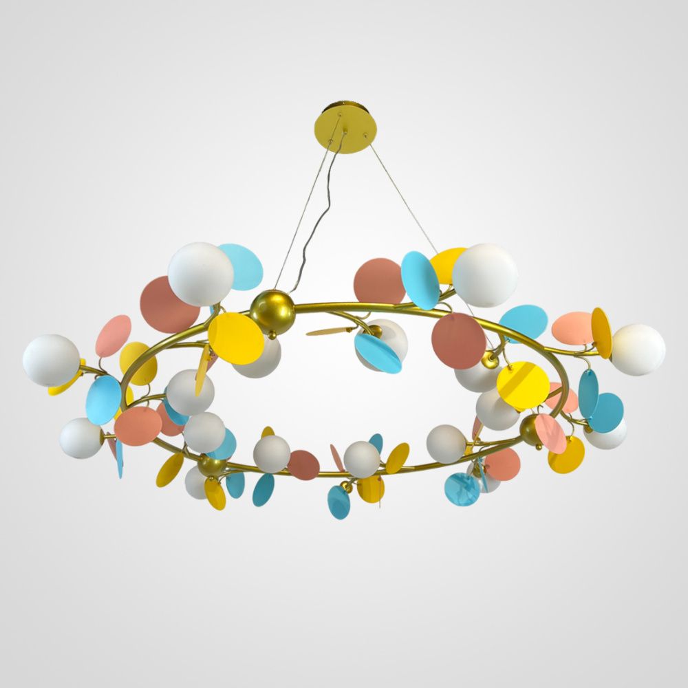 Подвесная люстра Light of MATISSE R D130 130*130*22 см, 18*G9*20W, ImperiumLoft MATISSE-R01, Золотистый, Разноцветный
