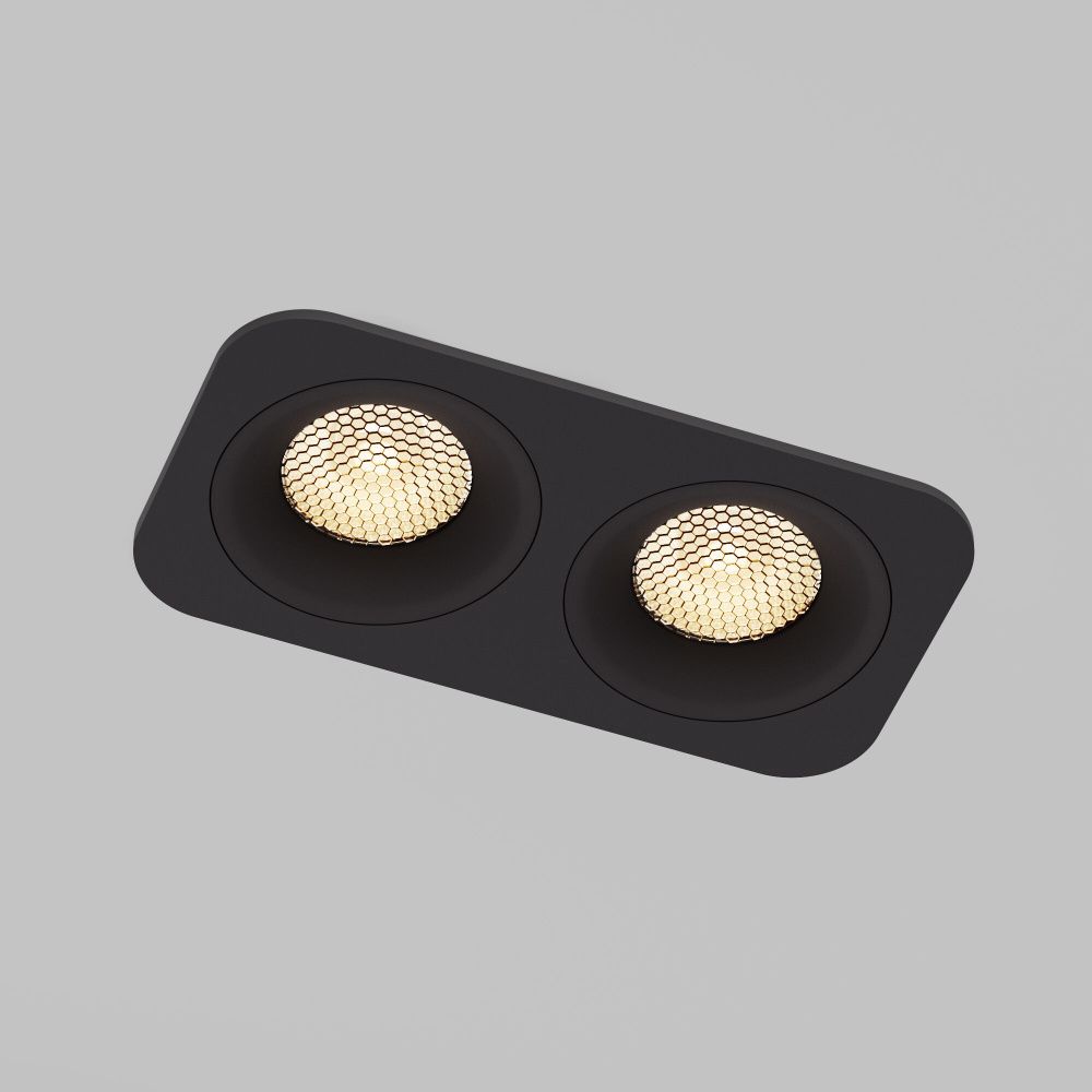 Светильник встраиваемый Tetro 20W 3000K черный IP44 15277/LED Elektrostandard  4690389217913, a071316