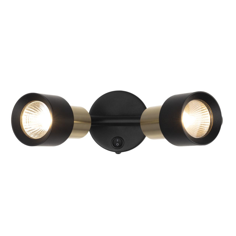 Спот 15*26*10,5 см, 2*GU10, 100W, Citilux SAT CL505621 черный