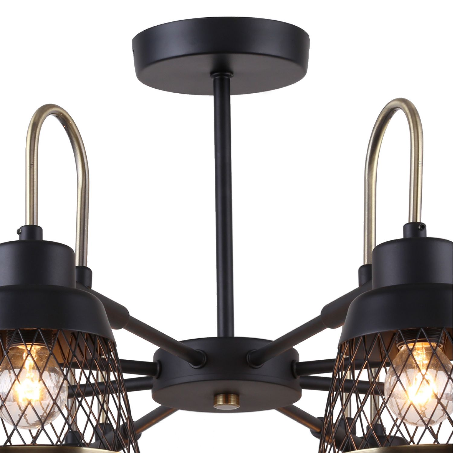 Люстра F-Promo Entresol 2346-8P, D750*H370, черный и латунь