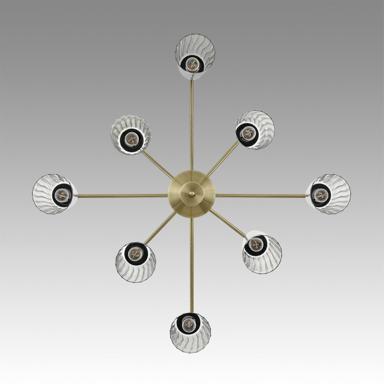 Люстра потолочная 73*45 см, 8*E14 Lumion DOLIANA 6584/8C бронза, прозрачный