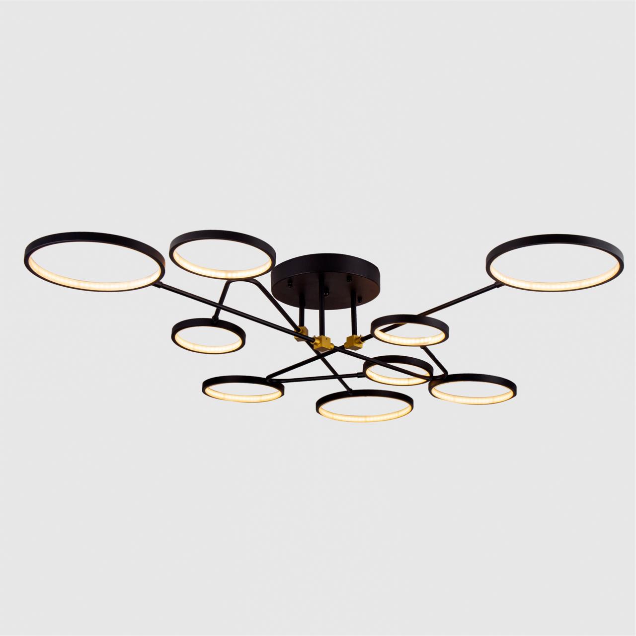 Светильник 126**20 см, LED 70W, 3000 / 6500К, Черный LED4U L260-9